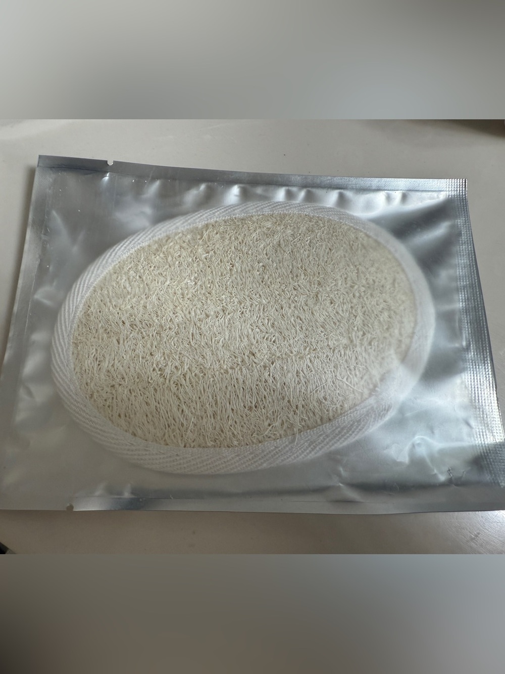 Natural Fiber Loofah Bath Scrubber 5.5” X4” Exfoliating, Non-Slip Strap Loop New
